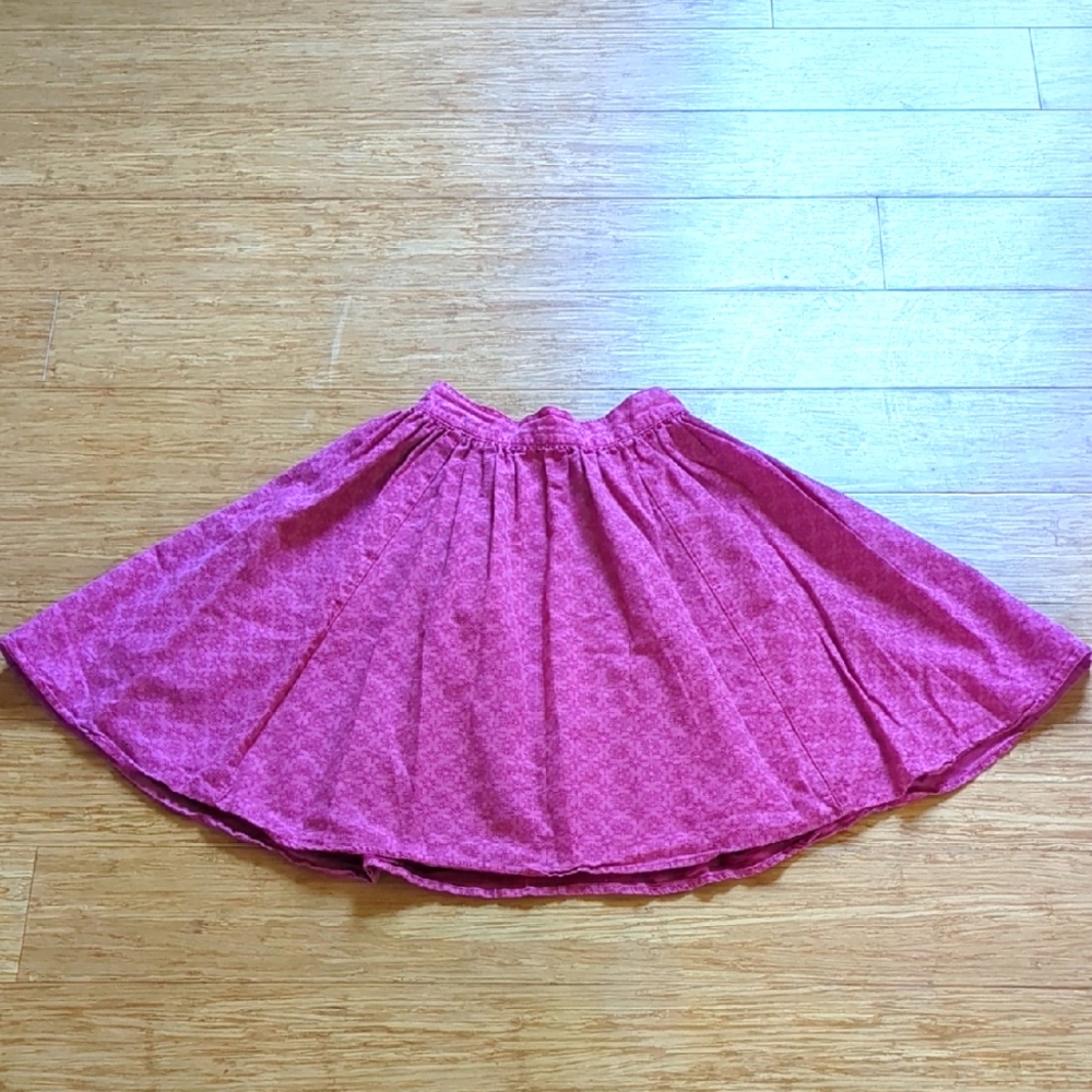 Tea Collection Full Twirly Linen Skirt, Size 6